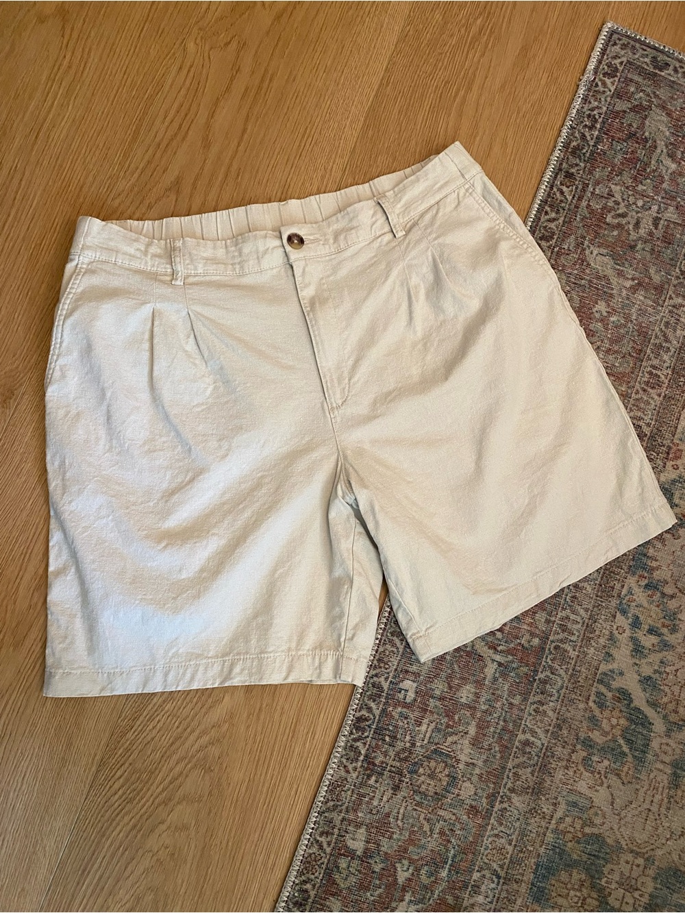 Denver Hayes Linen Blend Bermuda Shorts Women’s Size 16 – Light Beige Khaki